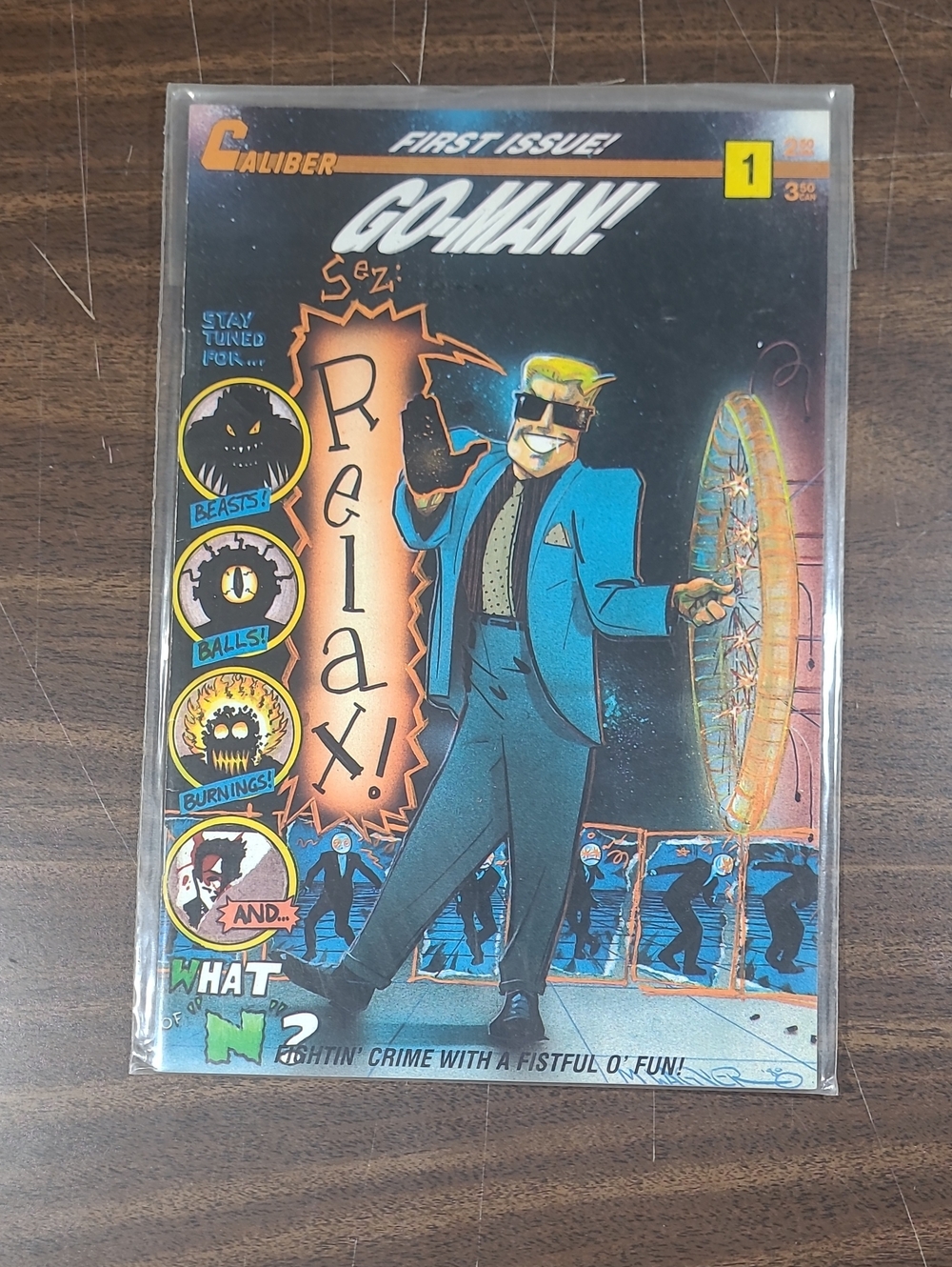 Go-Man! First Issue Comic Book - Blue Cover